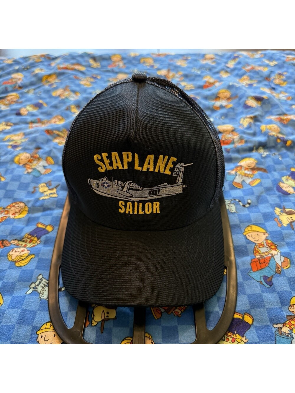 Vintage 80s/90s RARE Navy Seaplane Sailor Military Cap Hat USA Unisex OSFM